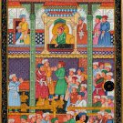 Mughal Empire Miniature Painting Hand Painted Moghul Dara Shikoh Padshahnama Art
