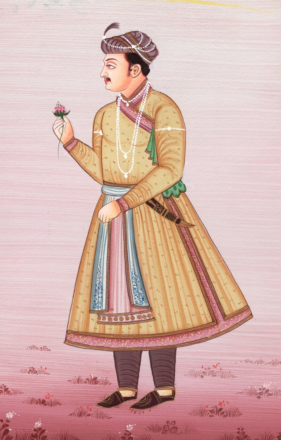 Mughal Emperor Jahangir Painting Handmade Moghul Dynasty Miniature   561601412e88f 228673b 