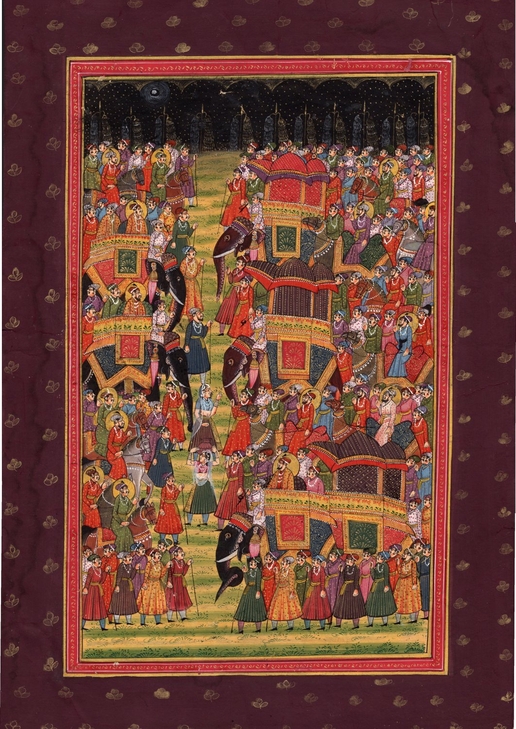 Mughal Miniature Painting Handmade Moghul Emperor Royal Wedding Mogul   5685e8a6bd913 228673b 