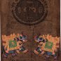 Indian Miniature Elephant Painting Handmade Ethnic Stamp Paper Animal Art