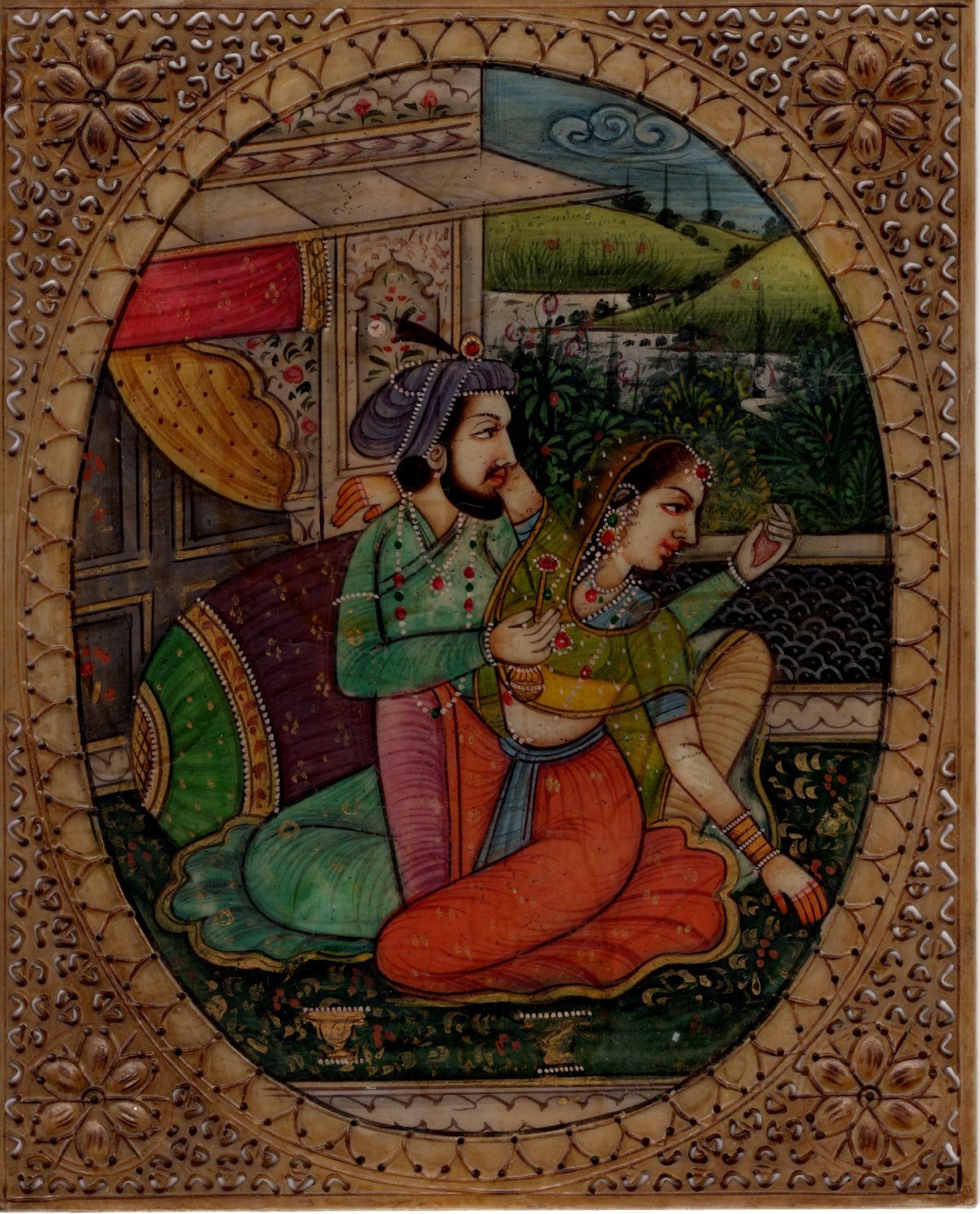 Mughal Miniature Painting Handmade Antique Finish Indian