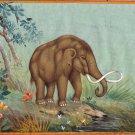 Mastodon Art Handmade Extinct Wild Animal Pre Historic Indian Miniature Painting