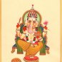 Lord Ganesh Art Handmade Watercolor Indian God Ganesha Hindu Religion Painting