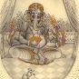 Ganesha Hindu Miniature Painting Handmade Indian Religious Lord Ganesh Decor Art