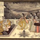 Mughal Miniature Painting Handmade Classic Indian Historical Mogul Harem Art