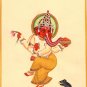 Lord Ganesha Painting Handmade Watercolor Indian God Ganesh Hindu Religion Art
