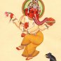Lord Ganesha Painting Handmade Watercolor Indian God Ganesh Hindu Religion Art