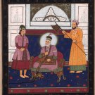Mughal Painting Emperor Bahadur Shah Zafar Handmade Indian Miniature Moghul Art