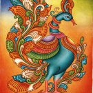 Kerala Mural Painting Handmade South Indian Nature Bird Ethnic Miniature Art