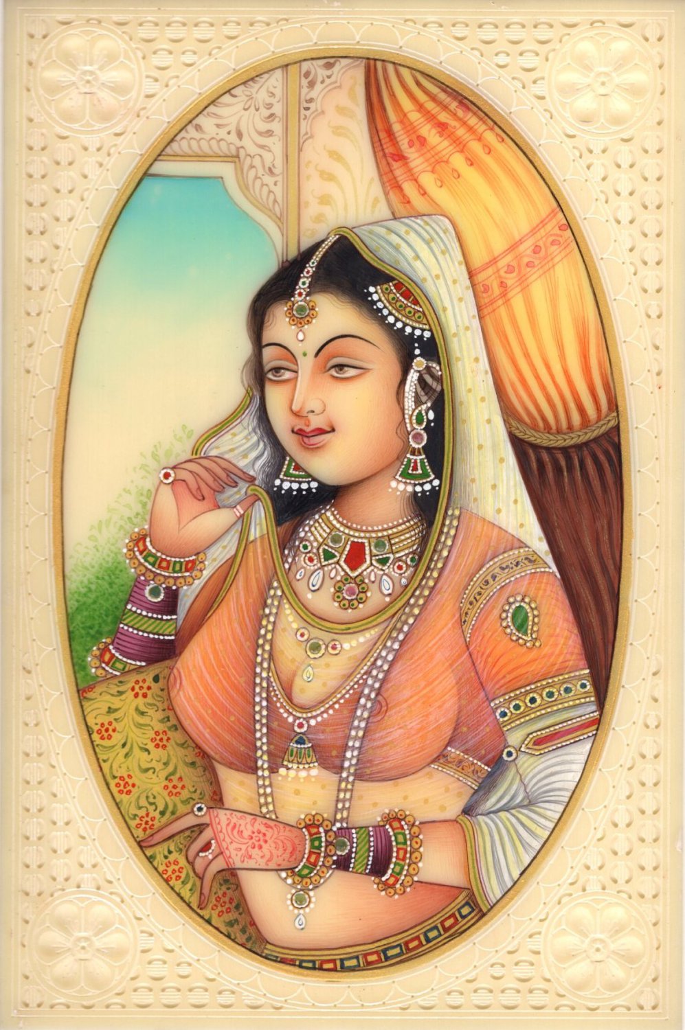 beautiful indian princess painting