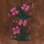 Indian Floral Miniature Artwork Handmade Old Stamp Paper Mughal Flower Painting