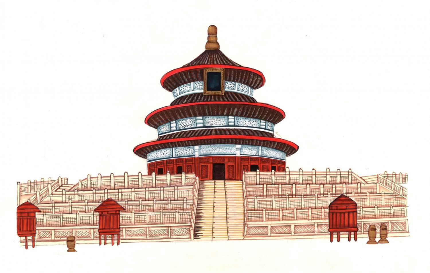 Храм неба Пекин вектор