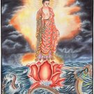 Japanese Buddha Painting Handmade Oil on Canvas Buddhist Buddhism Religion Art