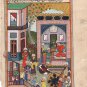 Indo Persian Miniature Art Handmade Mirza Ali Khamsa of Nizami Ethnic Iran Painting