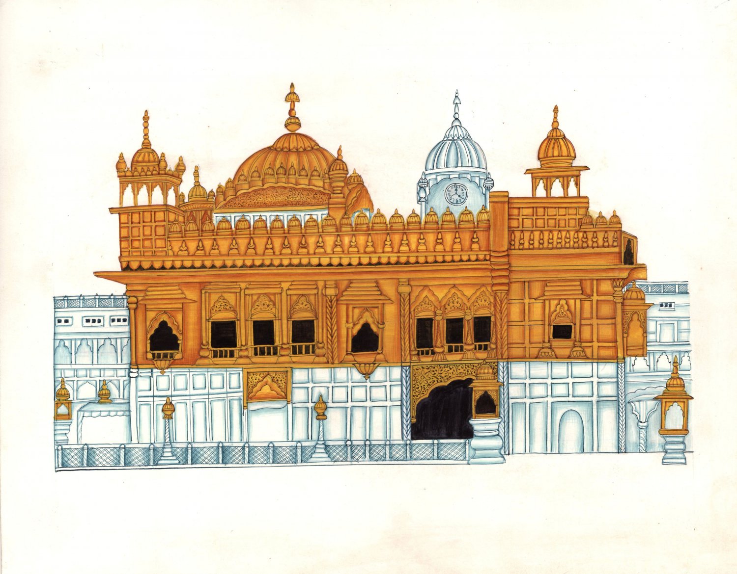 28 Amritsar temple Stock Illustrations | Depositphotos