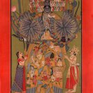 Krishna Vishvarupa Yoga Painting Handmade Indian Miniature Hindu Spiritual Art
