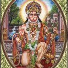 Hanuman Hindu Ramayana Art Handmade Oil on Canvas India Ethnic Religion Painting