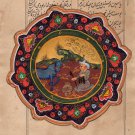 Persian Miniature Islamic Art Handmade Illuminated Manuscript Iran Folk Painting