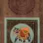 Indian Elephant Ethnic Decor Art Handmade Miniature Vintage Stamp Paper Painting