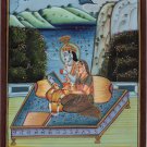 Krishna Radha Painting Handmade Indian Religious Prakasa Samyoga Hindu Artwork