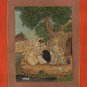 Mughal Yoga Art Handmade Indian Miniature Yogi and Royalty History Painting