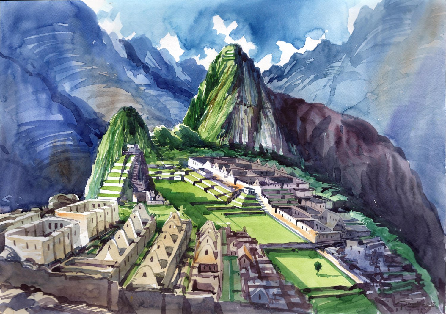 Мачу-Пикчу древний город инков реконструкция
