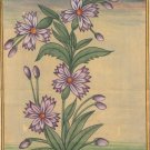Mughal Floral Miniature Painting Handmade Flower Moghul Islamic Script Paper Art