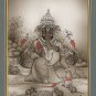 Sri Ganesh Ganesha Miniature Painting Handmade India Hindu Religion Paper Art