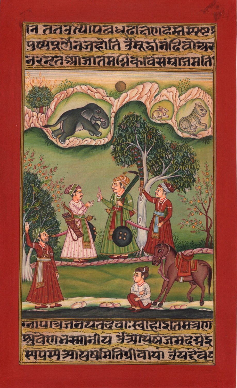 Indian Bundi Maharajah Painting Handmade Rajasthani Miniature Decor Folk Art