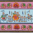 Rajasthan Miniature Painting Indian Ethnic Royal Emperor Procession Folk Artwork