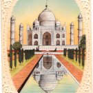 Indian Miniature Taj Mahal Painting Handmade Monument Architecture History Art