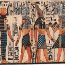 Egyptian Papyrus Pharaoh Art Handmade Egypt Decor Miniature Historical Painting