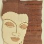 Buddha Face Decor Art Handmade Wood Carving Indian Buddhist Marquetry Handicraft