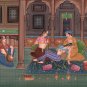 Erotic Mughal Painting Handmade Moghul Miniature Romantic Harem Watercolor Art