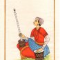 Indian Rajasthani Tanpura Tabla Musician Miniature Painting Handmade Ethnic Art