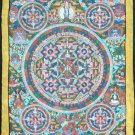 Pancha Buddha Thangka Painting Handmade Buddhist Mandala Decor Spiritual Art