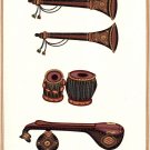 Rajasthani Musical Instrument Painting Handmade Indian Miniature Folk Melody Art