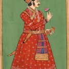 Rajasthani Painting Jaipur Maharajah Handmade Miniature Decor Portrait India Art