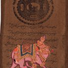 Indian Camel Painting Handmade Nature Animal Miniature Ethnic Stamp Paper Art