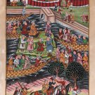 Baburnama Mughal Miniature Handmade Painting Moghul Emperor Babur Ethnic Art
