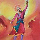 Guru Gobind Singh Sikh Painting Handmade Indian Ethnic Oil Canvas Punjab Art