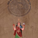Vrinda Devi Art Handmade Spiritual Hindu Indian Goddess Decor Ethnic Painting