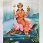 Ganga Mother Goddess Art Handmade Indian Ethnic Decor Hindu Oil Canvas Painting