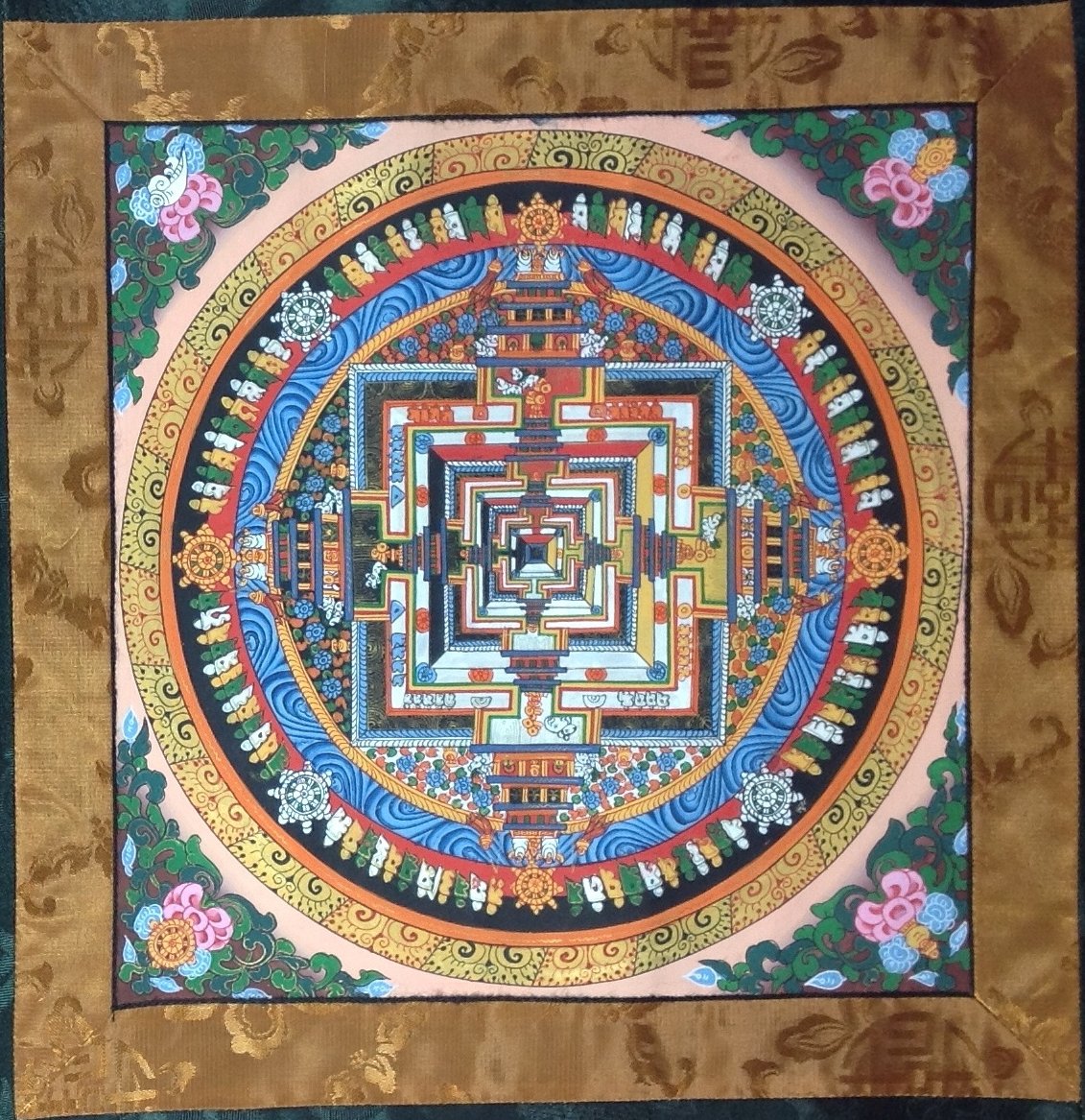 Kalachakra Mandala Painting Handmade Tibetan Thangka Buddhist Meditation Art
