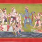 Kangra School Painting Handmade Indian Miniature Krishna Balarama Pahari Art