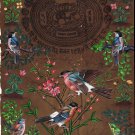 Indian Miniature Feather Color Sparrow Art Handmade Nature Bird Decor Painting