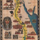 Egyptian Papyrus Treasure Nile Art Handmade Egypt History Decor Ethnic Painting
