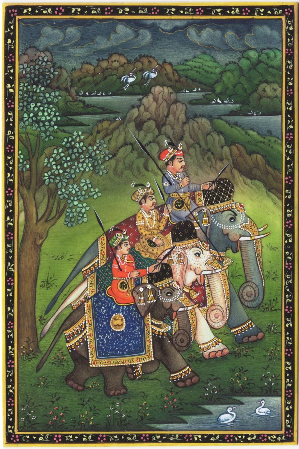 Mughal Empire Miniature Painting Shah Shuja Aurangzeb Murad Baksh Handmade Art