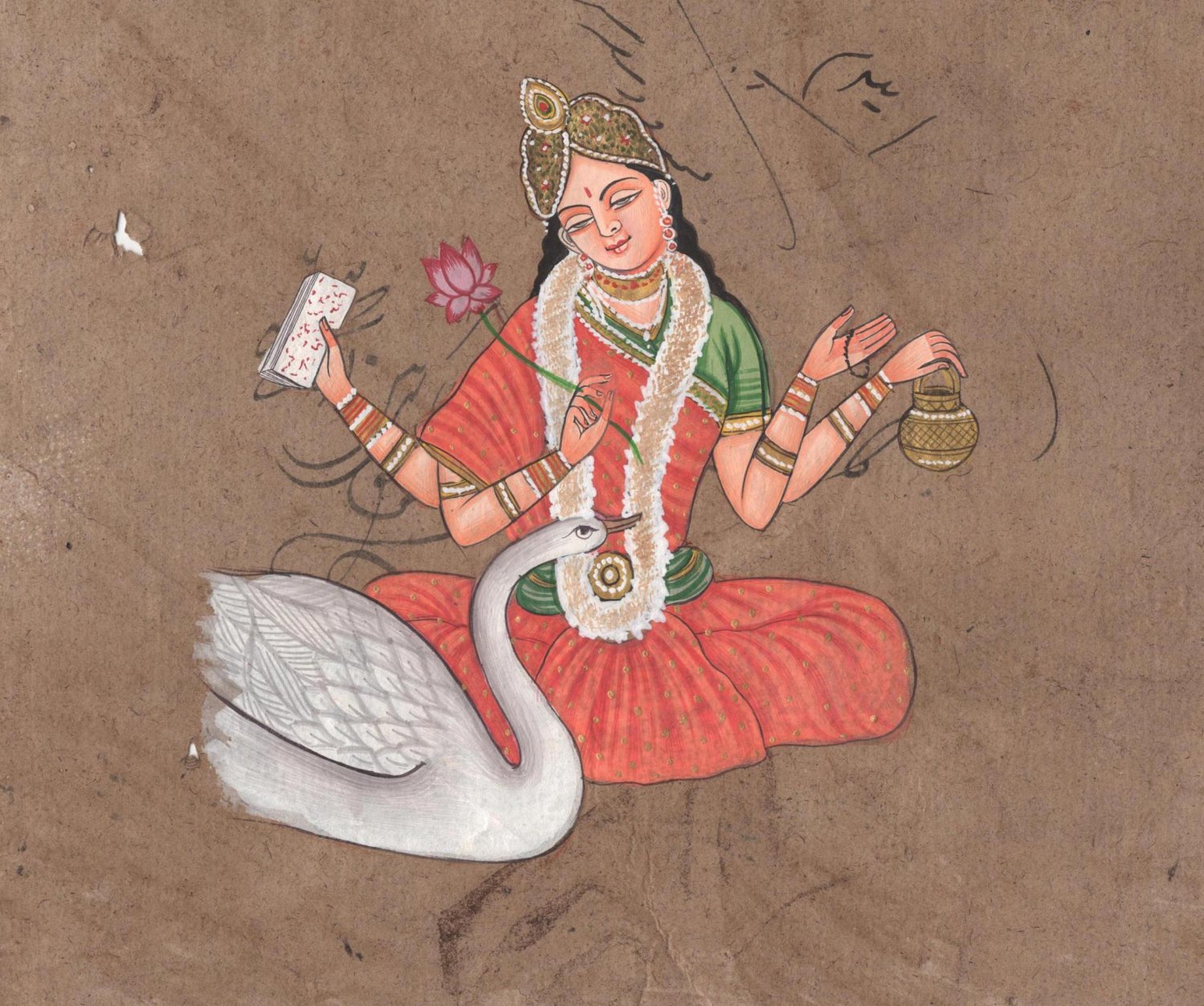 Gayatri Devi Art Handmade Spiritual Hindu Indian Goddess