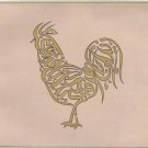 Indian Zoomorphic Cock Rooster Bird Calligraphy Art Handmade Islamic Drawing